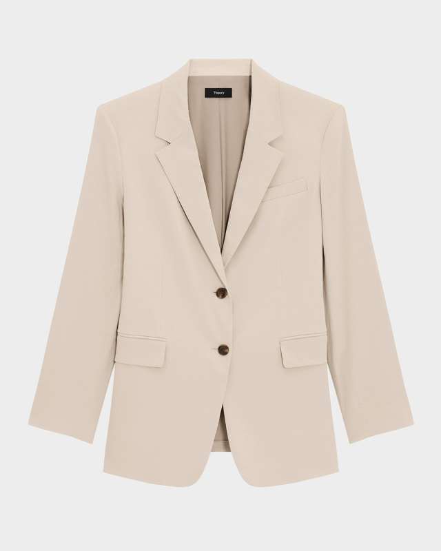 Oversized Crunch Linen Blazer